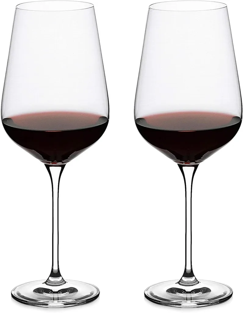 Premium-Kristall-Weingläser (2er-Set), mundgeblasen, transparent, 700 ml, Kelche mit langem Stiel für Rot- und Weißwein, perfekte Weingeschenke